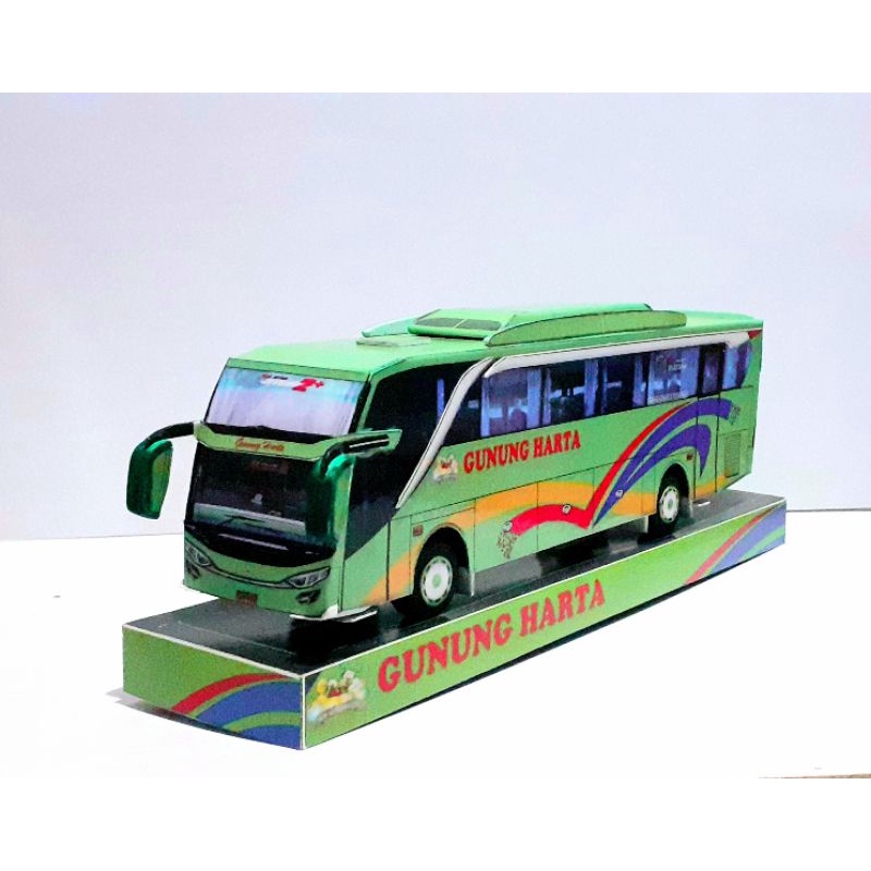Miniatur Papercraft Bus Gunung Harta Jetbus2+
