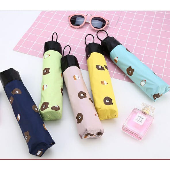 PAYUNG LIPAT 3D MOTIF KARAKTER BERUANG ANTI UV