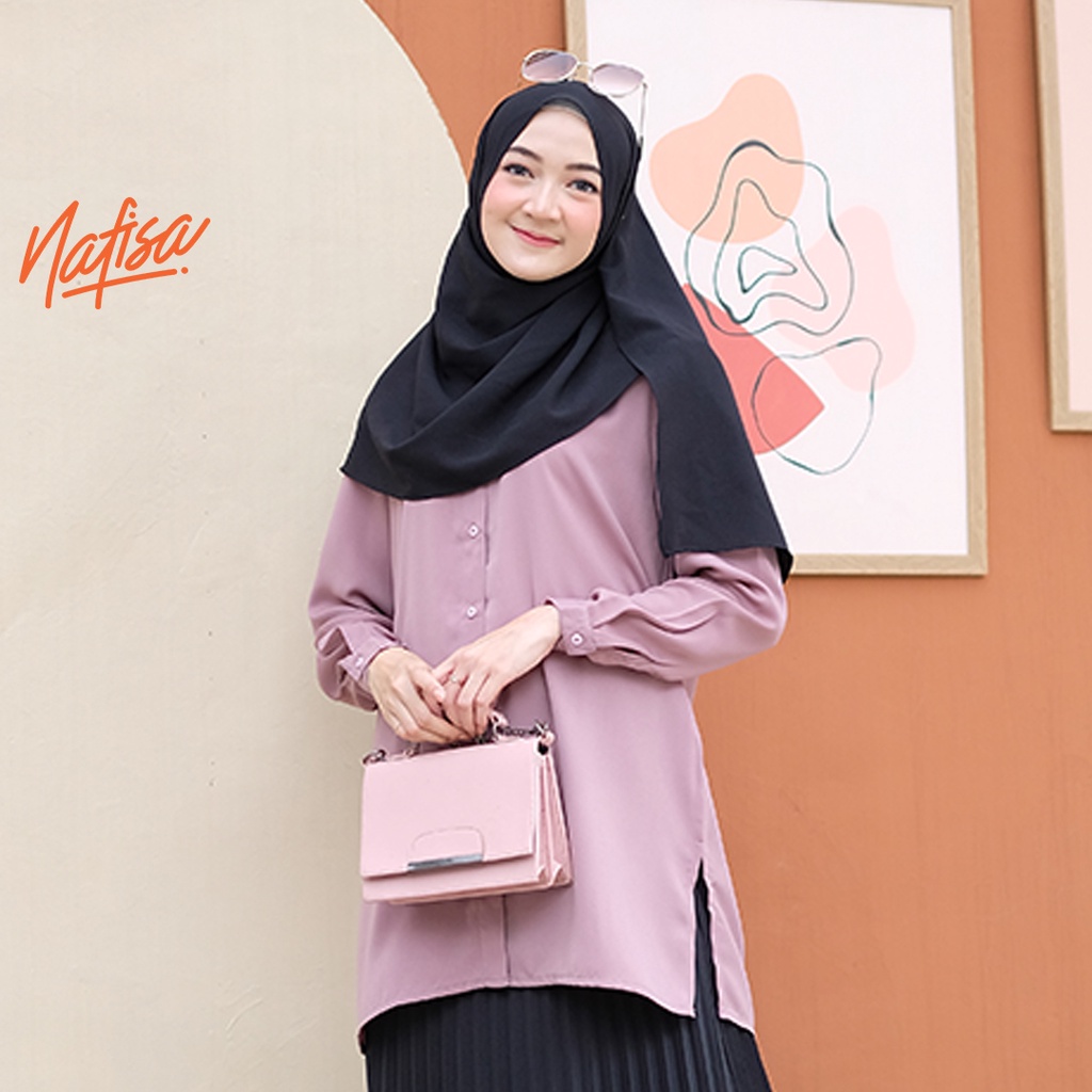 BAJU TUNIK BANDUNG Nafisa Loria - Kemeja Atasan Muslim Wanita Size M, L, XL