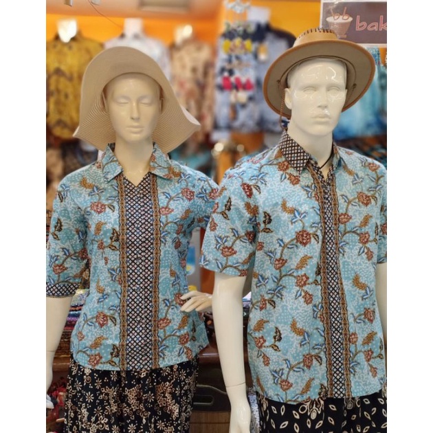 Toko bakul batik, couple batik blouse dan kemeja lengan pendek