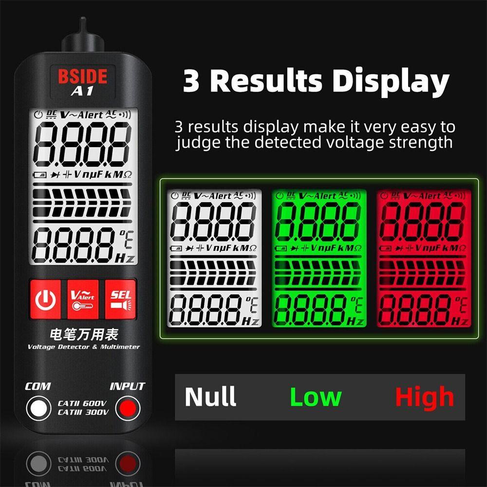 Lanfy Intelligent Multimeter A1 Model Sepenuhnya Otomatis Anti Bakar Backlight Digital LCD Live Wire Tester Meteran Listrik