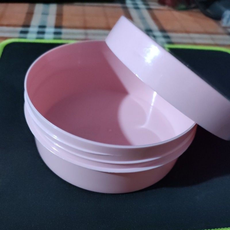 Pot lulur plastik HOMEDE  wadah Kosmetik PINK 250 gr