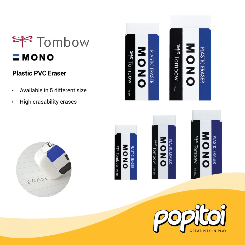 

Tombow Mono Plastic PVC Eraser Penghapus Pensil Elastis Pencil