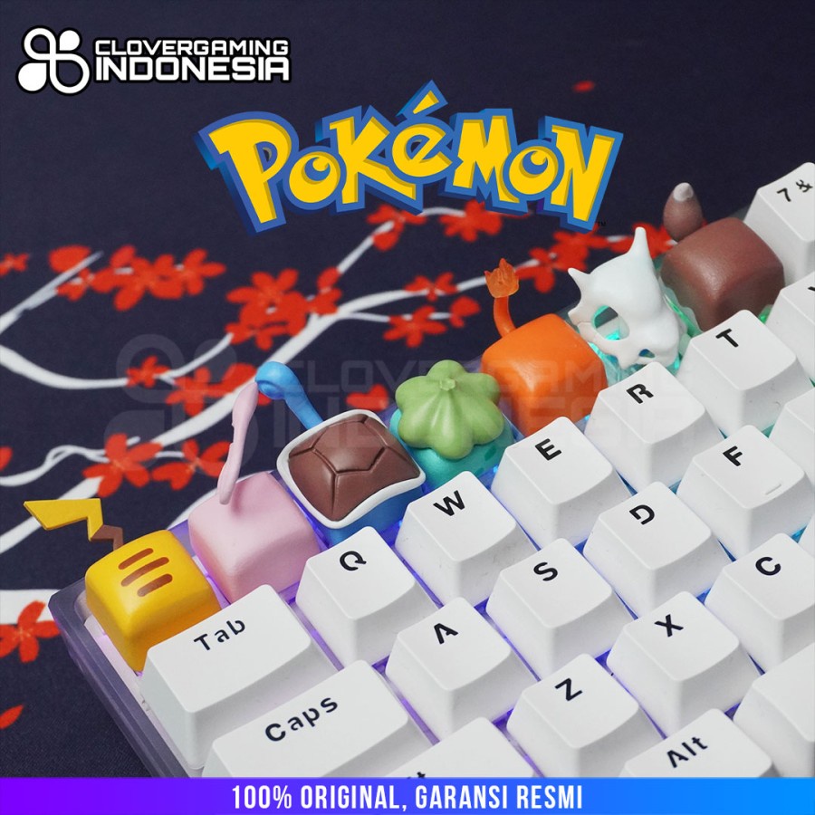 Keycaps Pokemon Pikachu Mew Squirtle Bulbasaur - Mechanical Keyboard