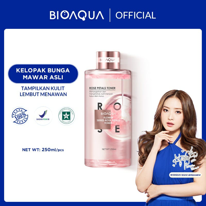 BIOAQUA Flower Series Rose Petals Toner Wajah 250ml Brightening Toner  Hydrating Toner