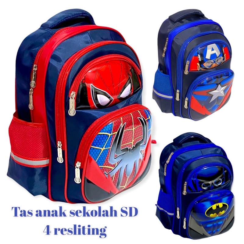 TERMURAH TAS ANAK SEKOLAH IMPORT TAHAN AIR MEMPUNYAI 4 RESLETING  SEKOLAH DASAR RANSEL BESAR 00240-0245