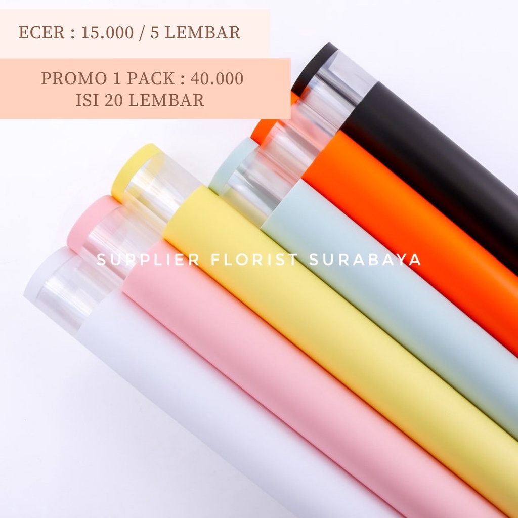 [1 PACK ISI 20 LEMBAR] MIKA FRAME MFB FULL COLOR INSIDE KERTAS BUNGA CELLOPHANE WRAPPING PAPER WRAP BUNGA DIY FLORIST MIKA PLASTIK PEMBUNGKUS BUNGA KOREAN PAPER STYLE