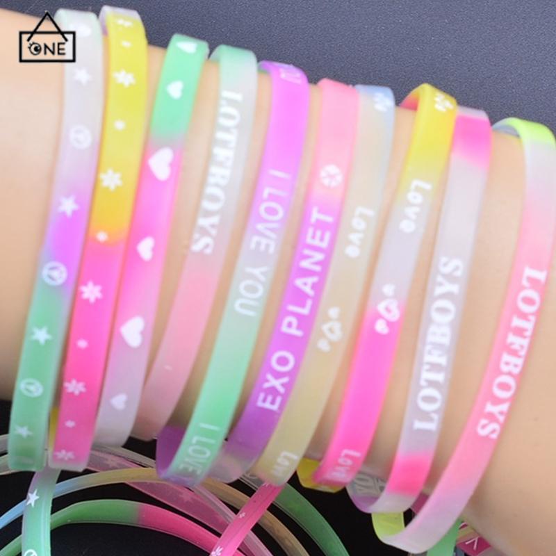 COD❤️Bracelet Silicon Luminous Luminous Couple Wristband Untuk Wanita/Pria-A.one
