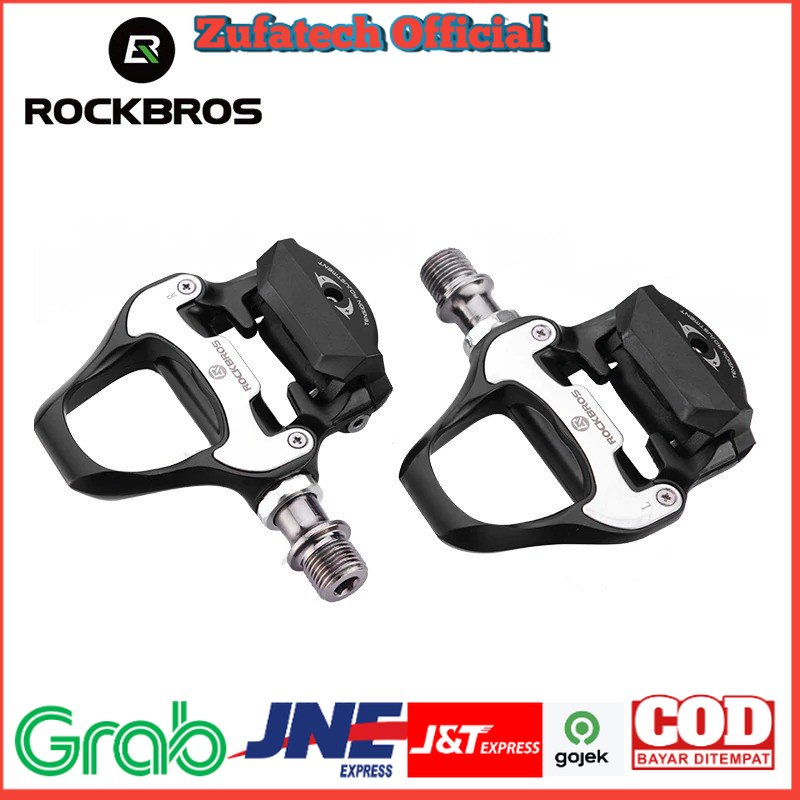 Rockbros Kunci Sepatu Pedal Sepeda Self-locking Pedal Ultralight 2PCS - SPD-SL - Silver