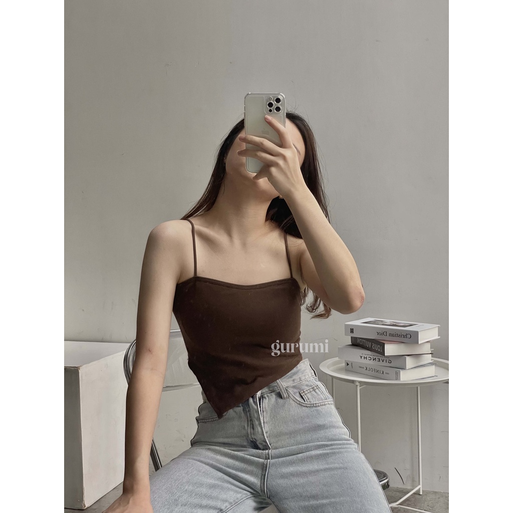 Ania Top | cropped tank top with bra cup