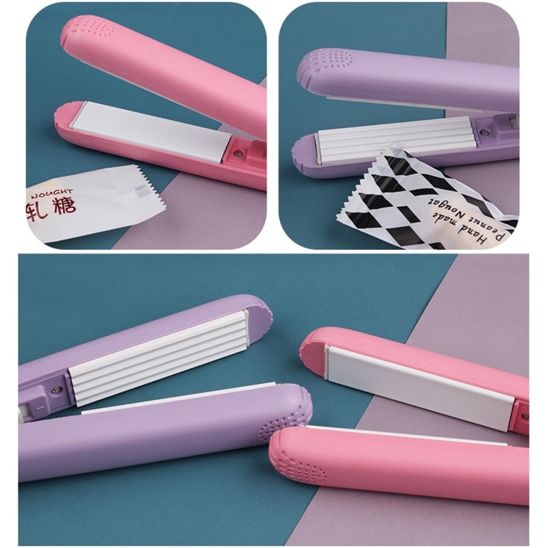 Heat Sealer Plastik praktis segel kembali makanan agar awet segel plastik Small Household Mini Portable Nougat Small Household Mini Portable Nougat Sealing Machine Snacks Snowflake Pastry Packaging Bag Sugar Paper Plastic Sealing Machine