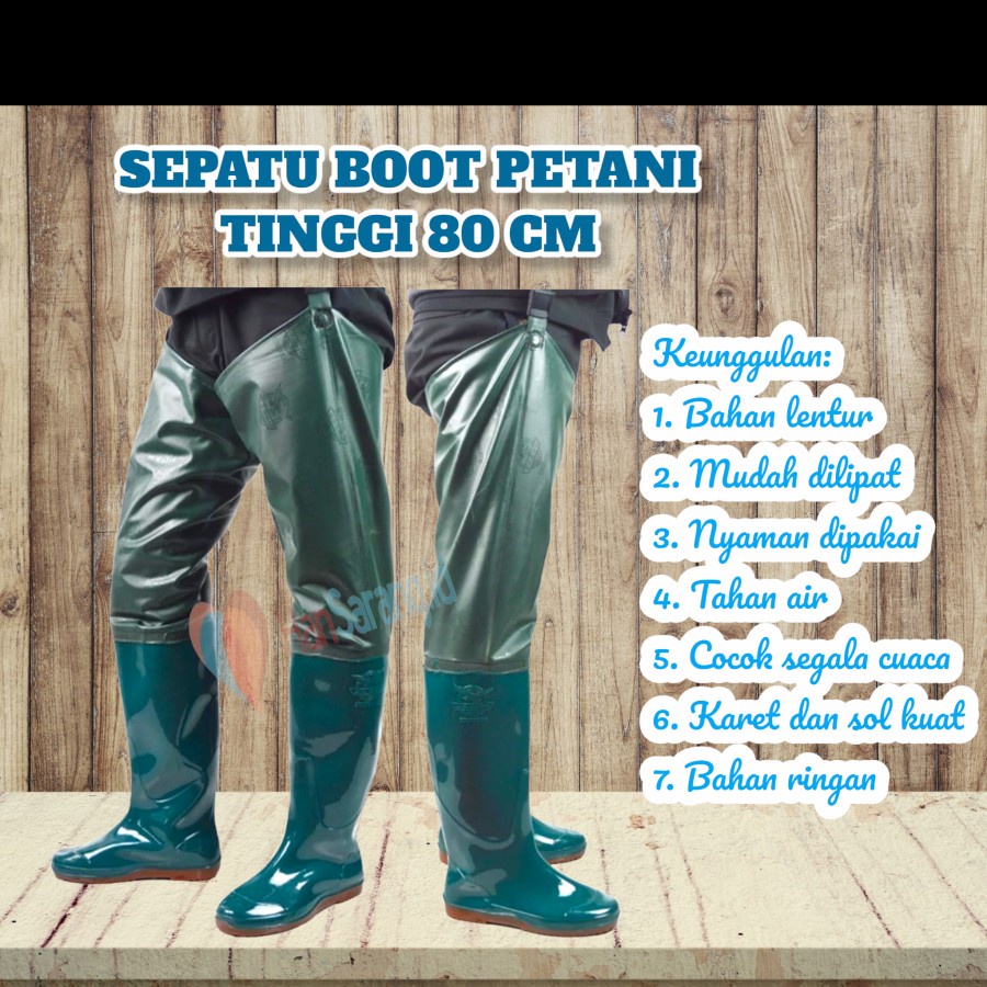 SEPATU BOOTS SAWAH PETANI NELAYAN RAWA CUCI MOBIL PANJANG 80CM