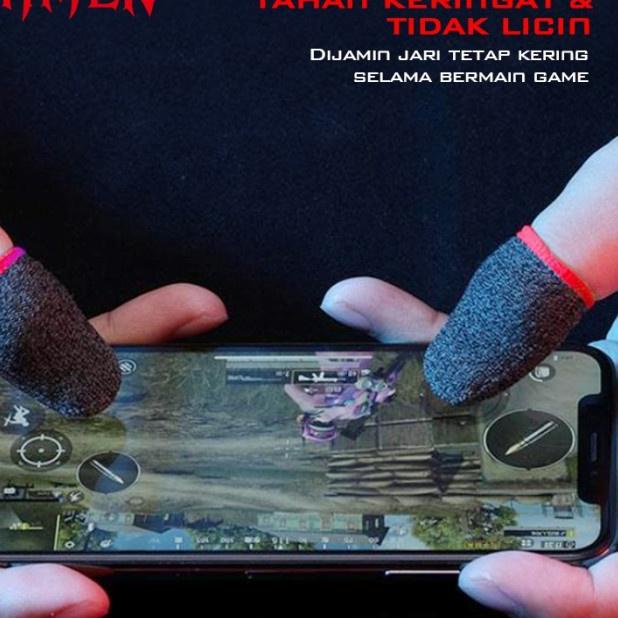 >V44859) Sarung Tangan Game Jempol Finger Sleeve Gaming PUBG ML By Gamen Original 100%