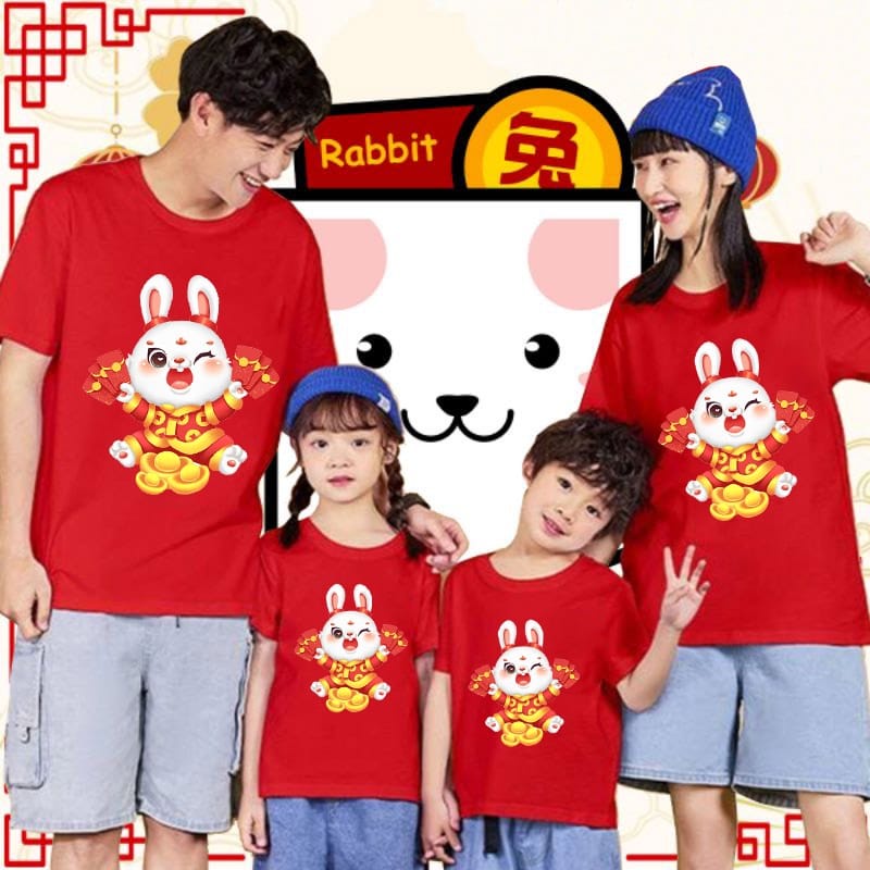 MYSTIQUE.ID-BAJU KAOS IMLEK/SINCIA KELINCI HAPPY AMPAU T-SHIRT LUCU DAN AESTHETIC