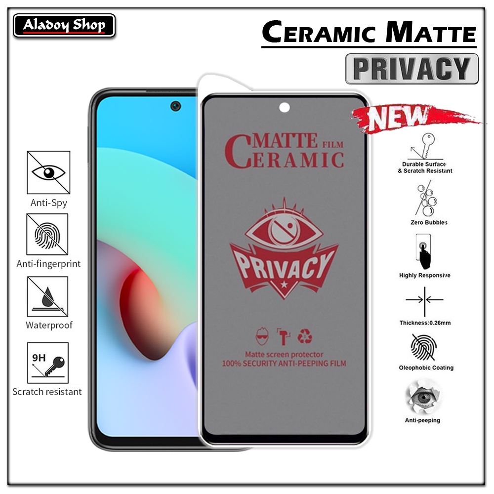 PAKET 2IN1 Anti Gores Privacy Xiaomi Redmi 10/10 2022 + Tempered Glass Kamera