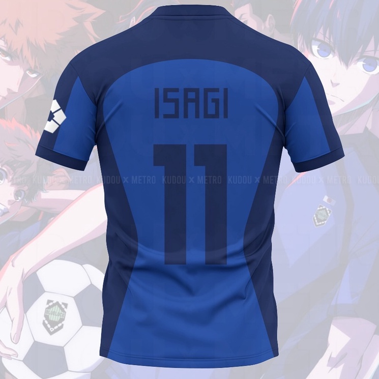 Jersey Blue Lock Yoichi Isagi Fullprint Anime Manga Premium Unisex