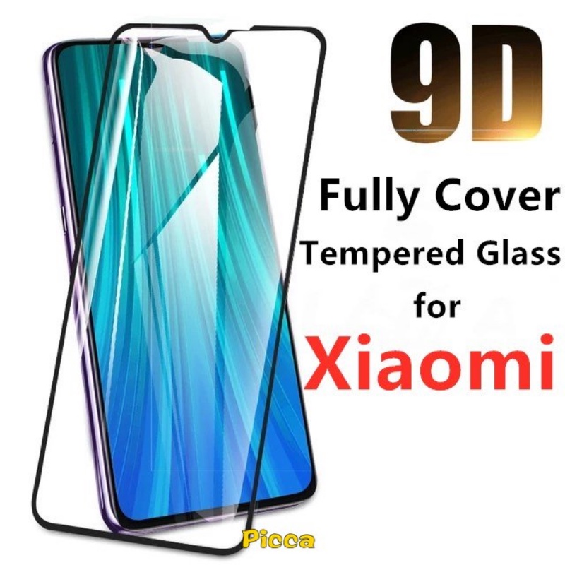 9d Full Cover Tempered Glass Pelindung Layar Untuk Redmi A1 10 9 10C 10A 9T 9A 9C 8 8A Mi 12x11 Lite 11T 12 Redmi Note1 10 8 9 10pro 10s 11pro 9pro 9s Poco M3 F3 F4 X3 NFC Pro