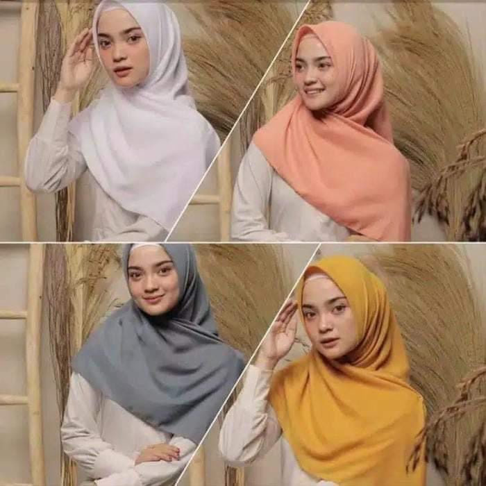 Kerudung Segi Empat Paris Polos Premium // Segi Empat Paris Kerudung Terbaru // Jilbab Paris Segi Em