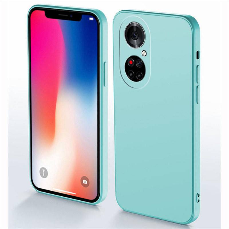 NOVA Casing Silikon Cair Persegi Mewah Untuk Huawei Honor 30v30 V40 Pro Candy Soft Shockproof Case Untuk Huawei Nova7 8 Pro