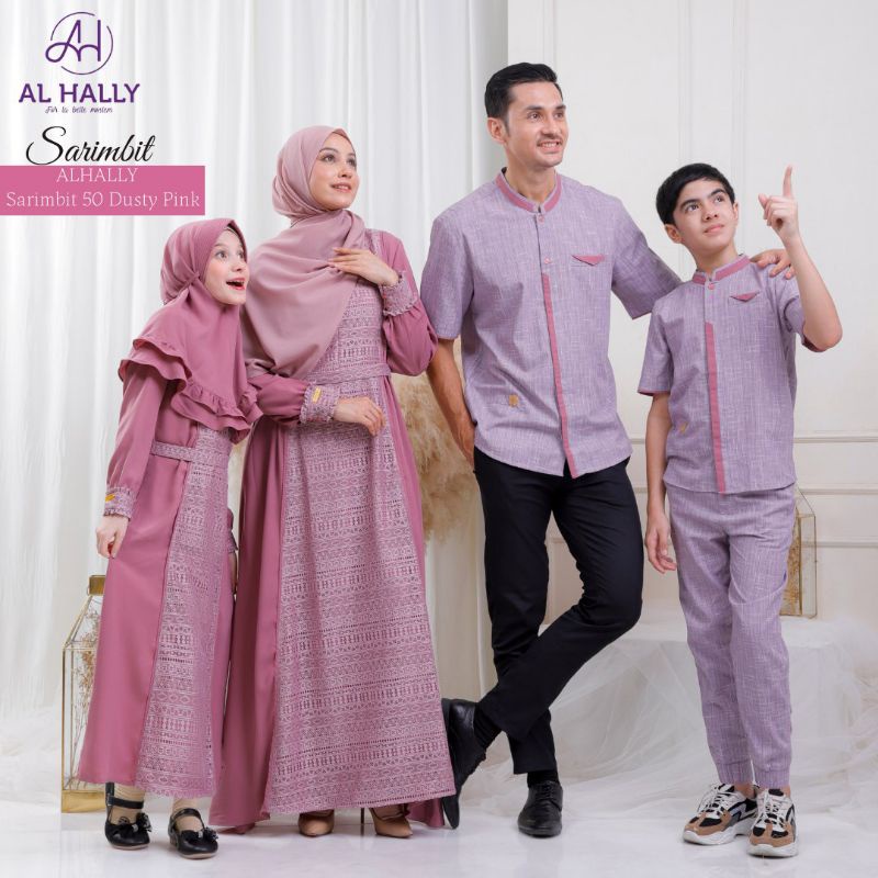 [COD] PROMO SARIMBIT KELUARGA AL-HALLY || ORIGINAL || Sarimbit Al-Hally 50 Dusty Pink
