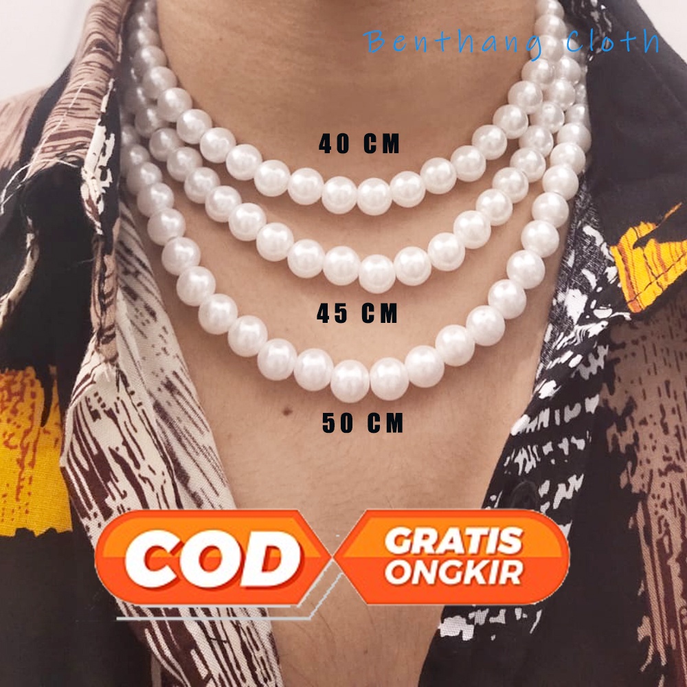 Kalung Choker Mutiara Pria dan Wanita Pearl Necklace Termurah