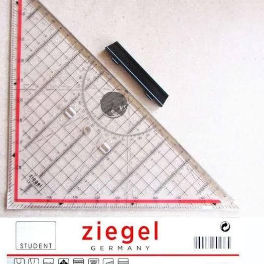 

ZIEGEL TRIANGLE RULER PENGGARIS GARISAN SEGITIGA DENGAN PEGANGAN