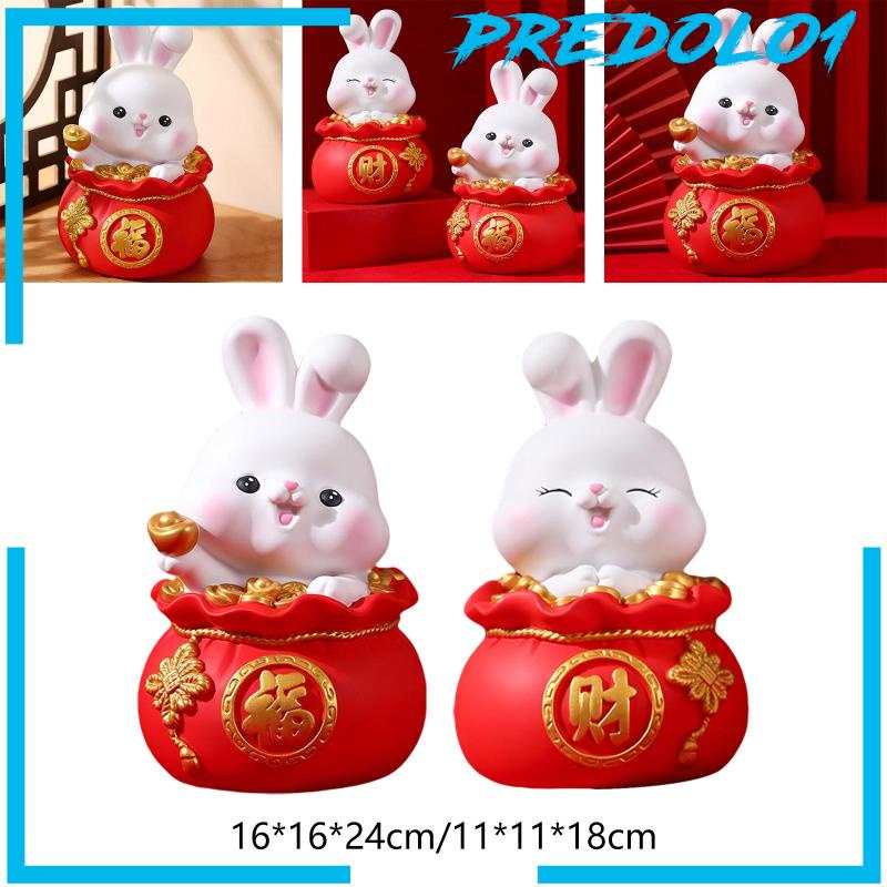 [Predolo1] Patung Lucky Rabbit Patung Kotak Uang Indoor Untuk Toko Desktop Kantor