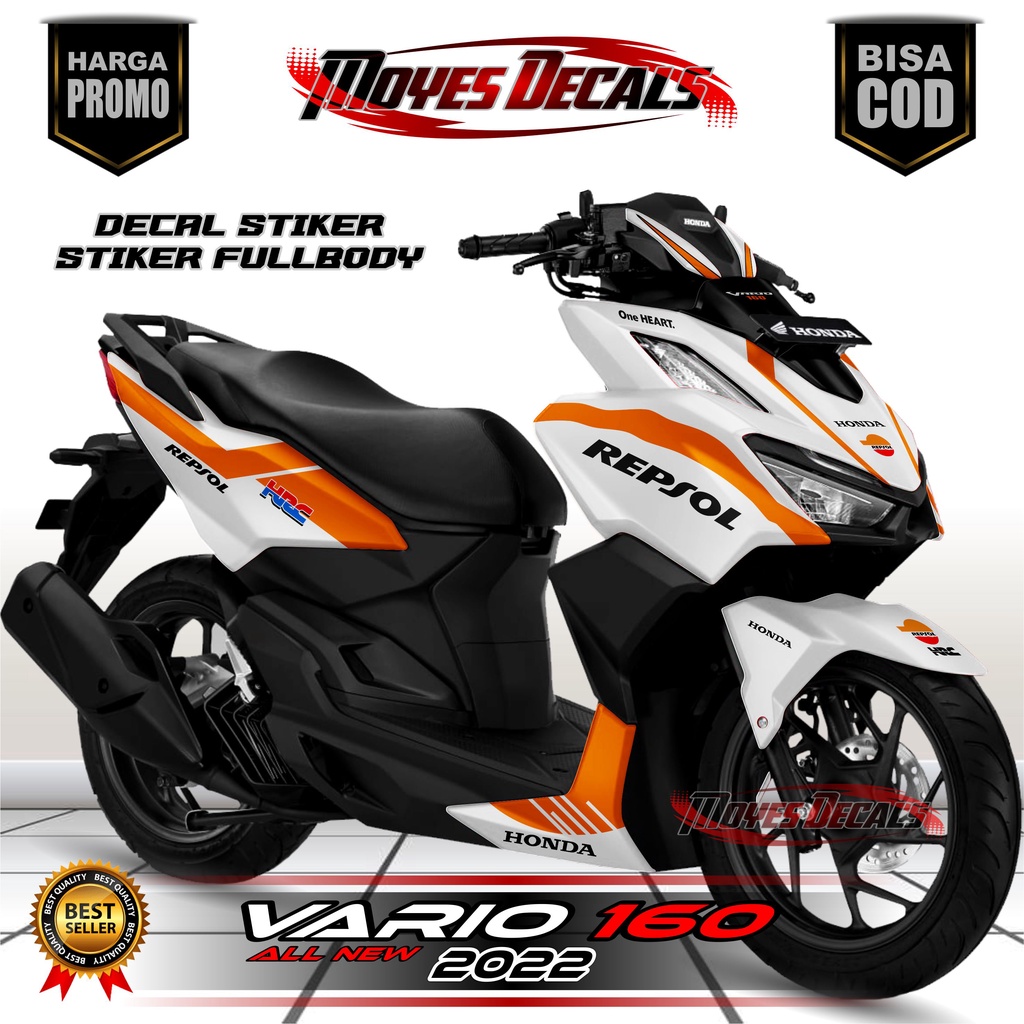 Decal Stiker New Vario 160 Motif NSR REPSOL Putih