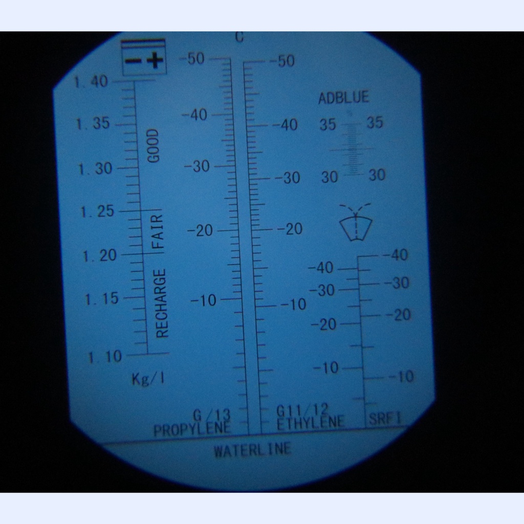 Refraktometer  Ethylene Propylene Glycol Urea Baterai Aki Mobil Urea Accu Air C2H4 C3H6 Refraktometer Adbl