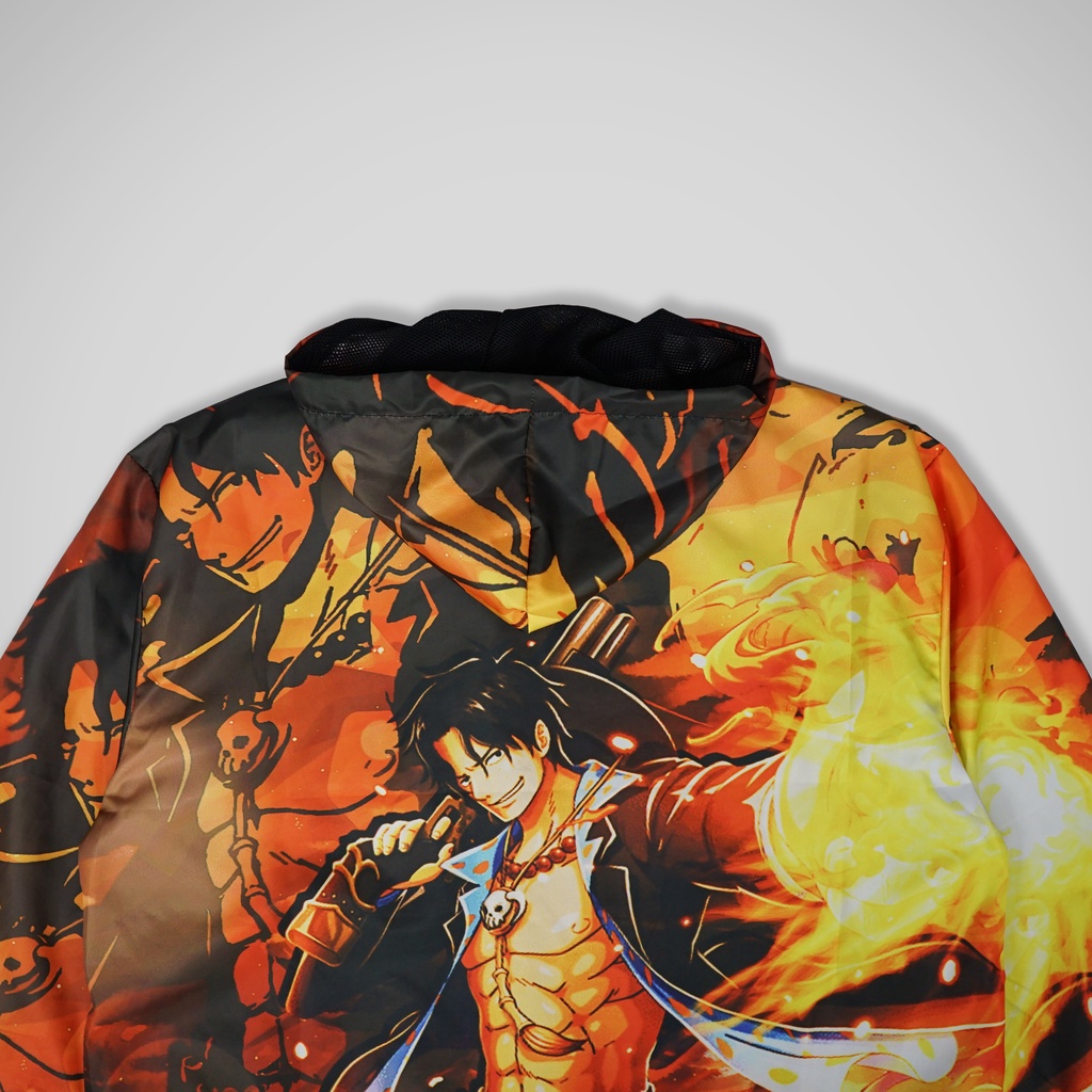 JAKET BROAD WEAR OUTDOOR ANIME ONE PIECE SERIES  FULL PRINTING PREMIUM - ACE FIRE