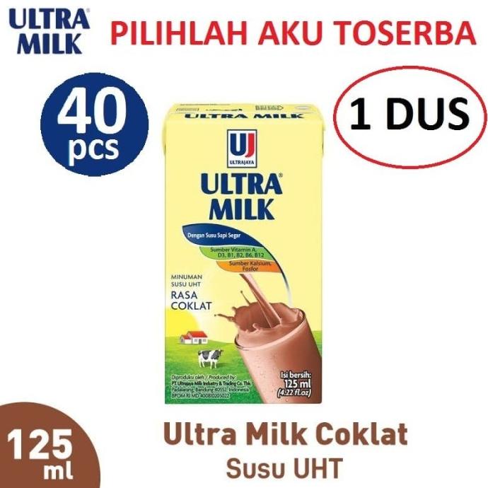 

Susu Ultra Coklat (Cokelat) - 125 ml - (1 DUS ISI 40) TERLARIS TERPERCAYA ORIGINAL