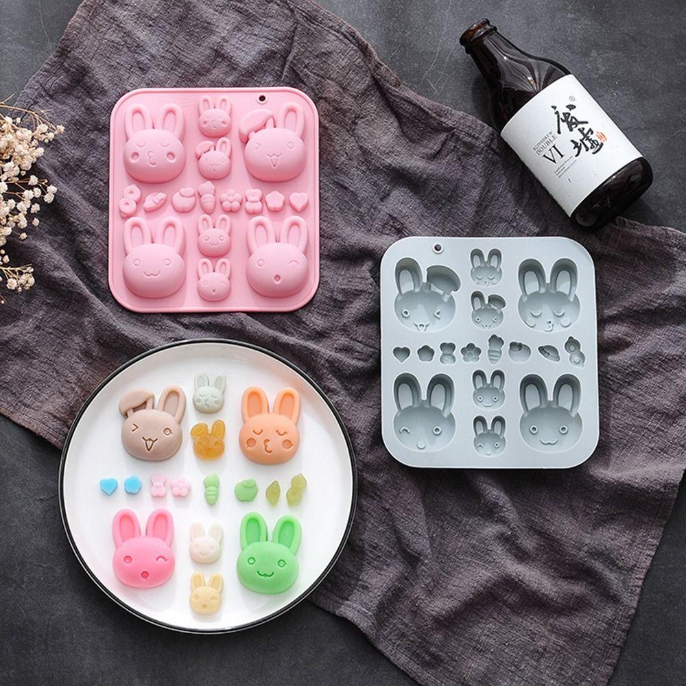 Solighter Easter Silicone Mold Cetakan Sabun Jelly Dekorasi Liburan Cetakan Kue Coklat