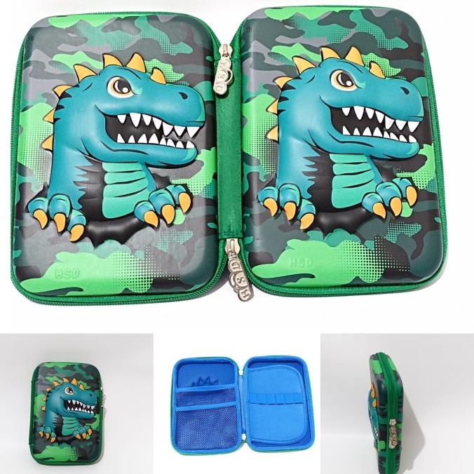 

Tempat Pensil Anak Laki Dinosaurus Import 3D Timbul 2 Sisi Hardcase