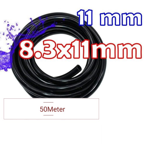 [50Meter] Selang PVC 11 mm - Selang PU Irigasi Pertanian - Selang Hdpe Hidroponik - Selang Semprot Steam Sprayer - Selang PE 11Mm Doorsmeer - Selang Drip Seprayer Elektrik