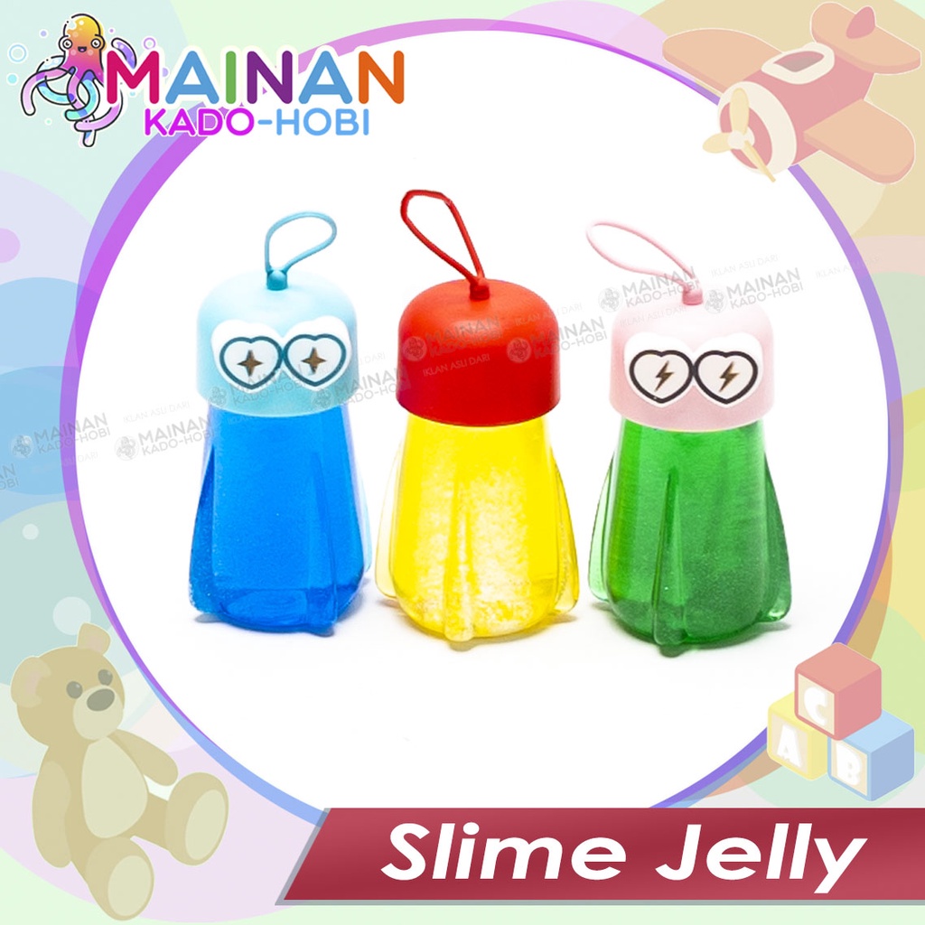 MAINAN ANAK EDUKASI BENTUK SLIME JELLY GLITER CRYSTAL