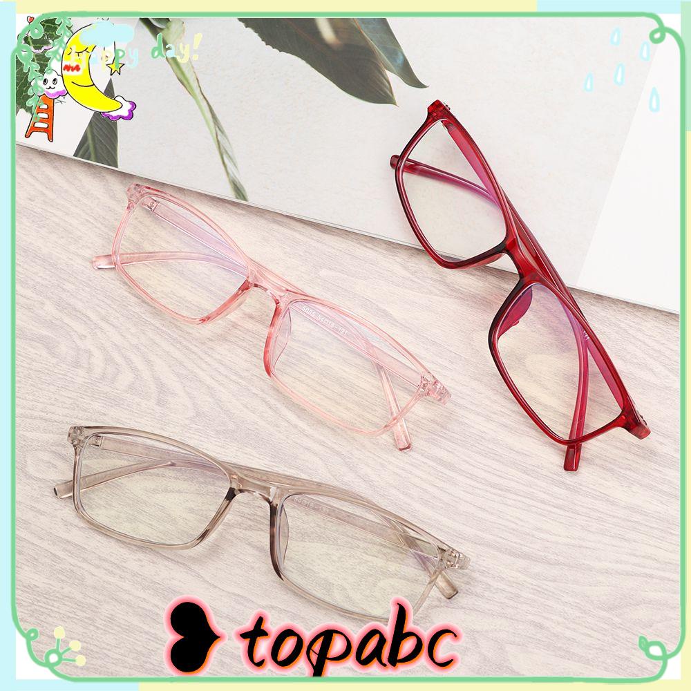 Top Kacamata Anti-Biru Cahaya Wanita Pria Portable Vintage Ultra Light Frame