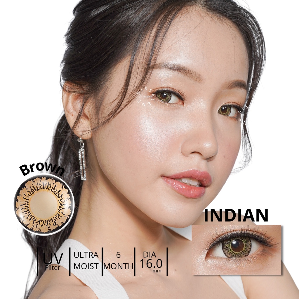 JUAL SOFTLENS  INDIAN SISSE LENS GRAY / BROWN Minus -550 s/d -600 soflen motif softlens corak soflens barbie softlen soplen mata besar soflens  soflen jual softlens jualsoflen jualsoftlen