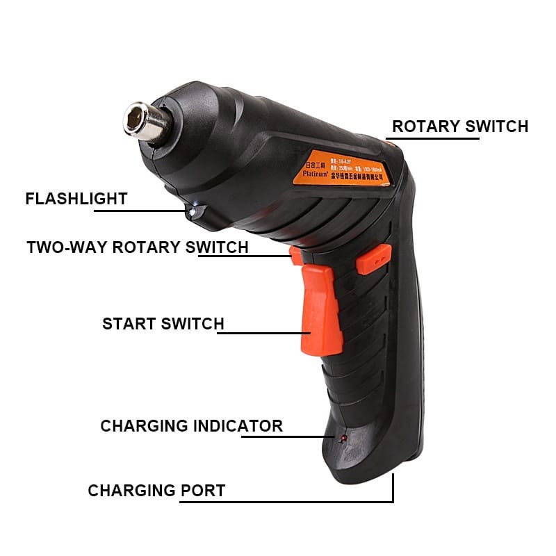 BOR48 - Set Mesin Bor Obeng Elektrik Cordless Screwdriver Mesin Bor