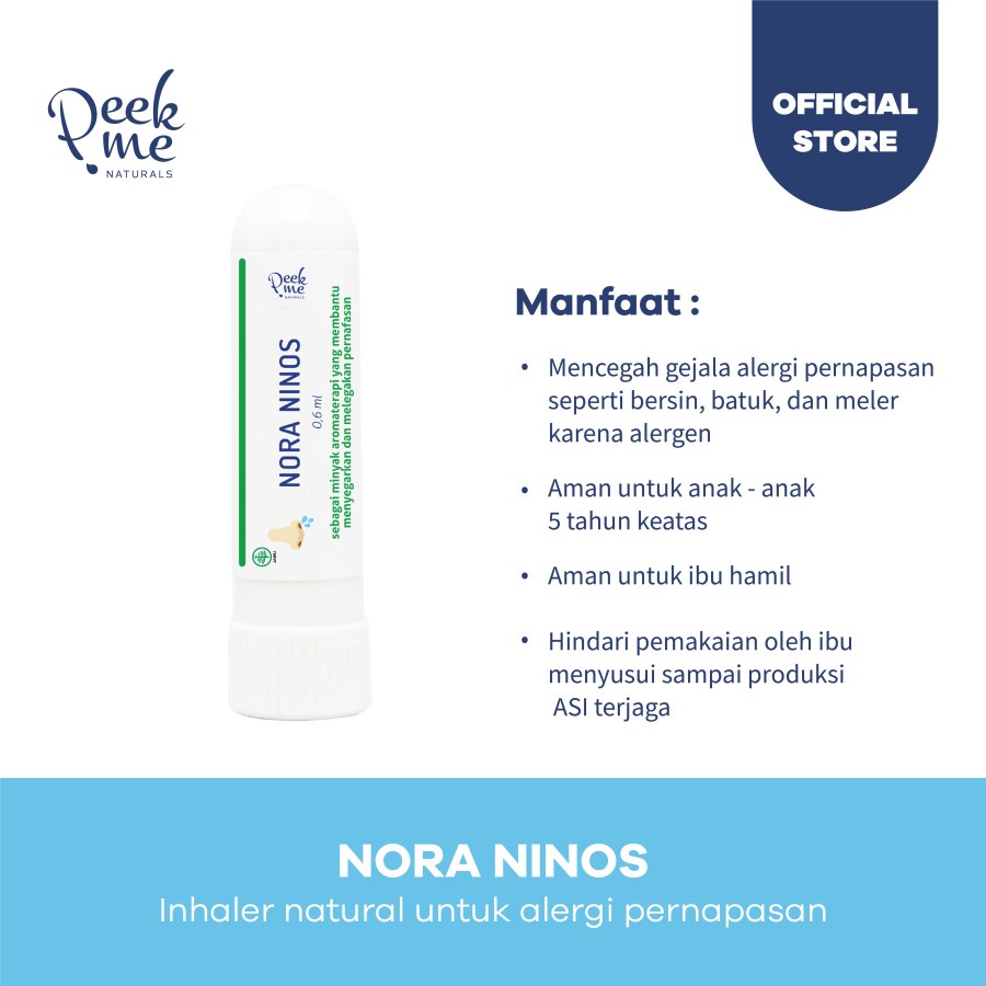 PEEK ME NORA NINOS 0,6ML Pernapasan Asma Sinus Alergi Rhinitis Debu