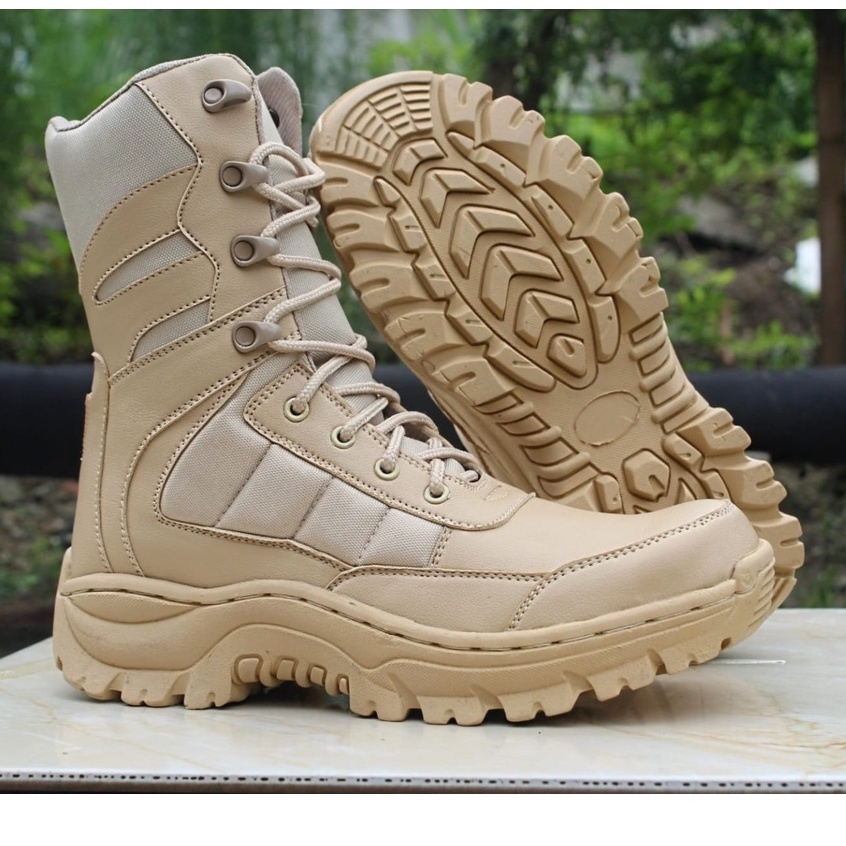 Sepatu Pdl Tactical Safety Boots Tni Porli Satpol PP Kerja Dinas Ujung Besi Chameleon