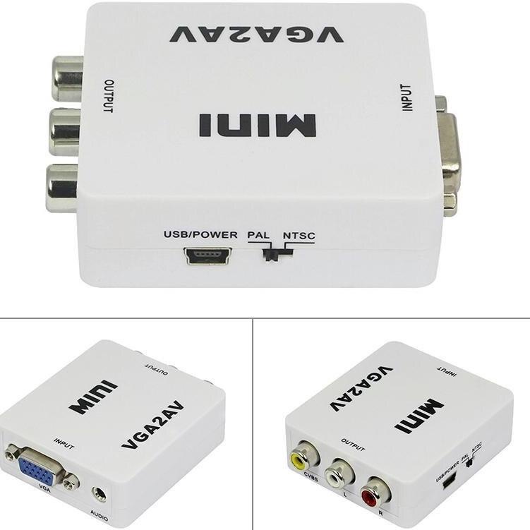 Terbaru VGA to RCA CONVERTER / Converter VGA to AV / VGA to AV Mini Converter