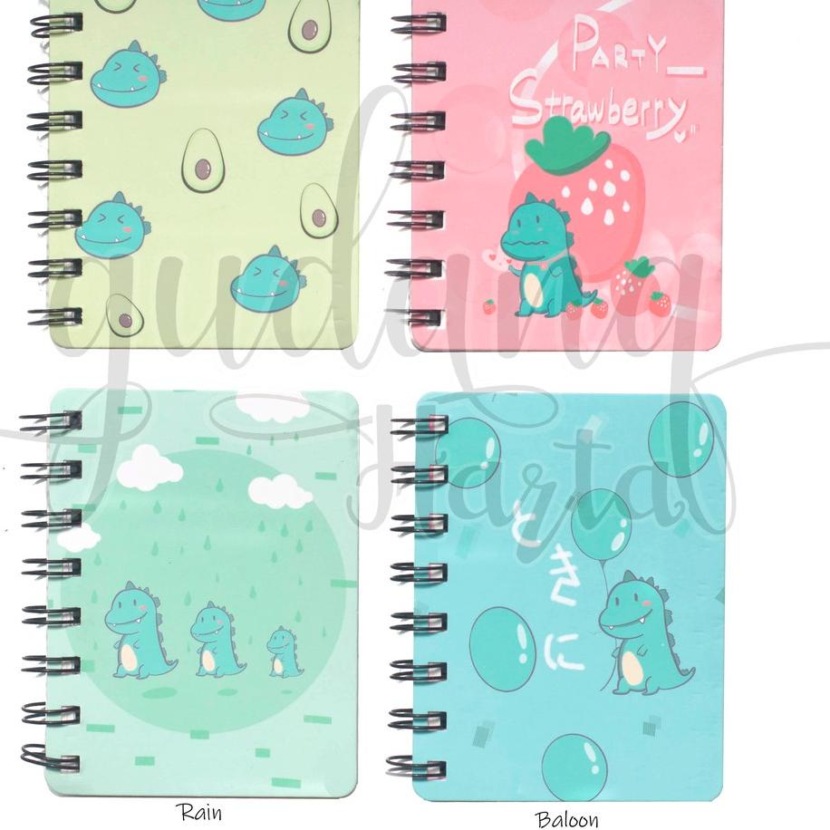 

ゲ Notebook A7 Mini Spiral Dinosaurus Buku Tulis Memo Dino Lucu Note Book Notes GH 308034 す