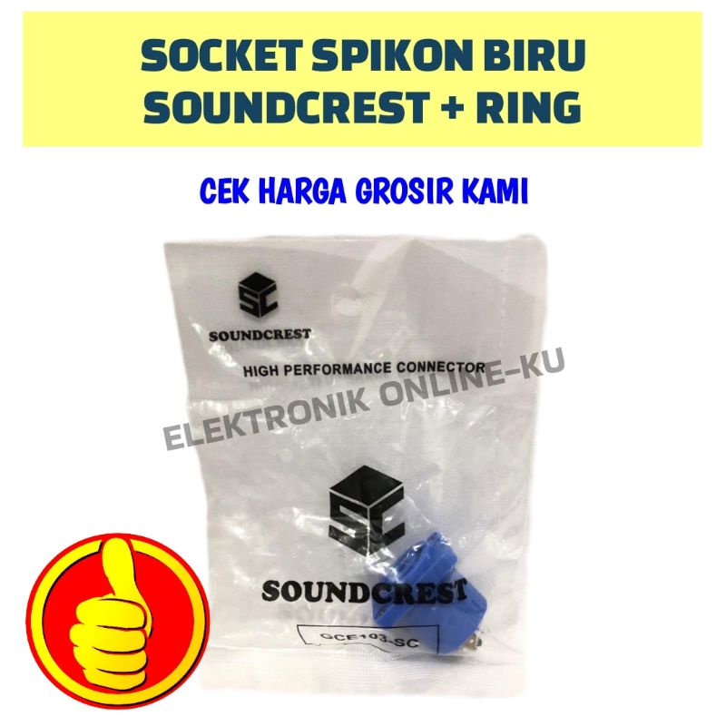 SOCKET SPEAKON SOKET SPIKON SOUNDCREST GCE103-SC BIRU