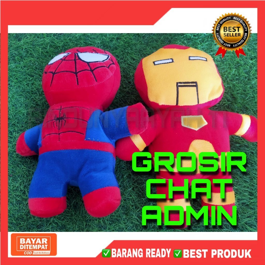 [RA]Boneka  spiderman, captain amerika  ukuran 35cm