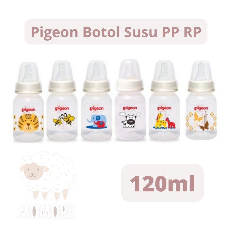 Pigeon Botol Susu PP RP 50ml 120ml 240ml Peristaltic Nipple Slim Neck Botol Susu