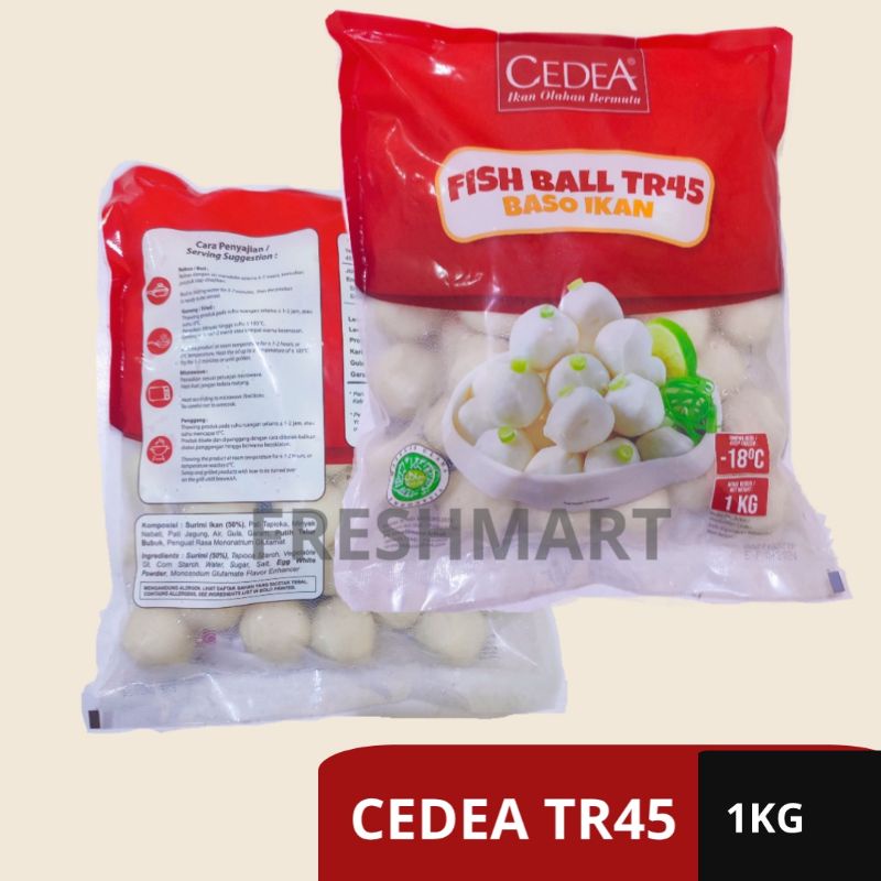 

CEDEA BAKSO IKAN PREMIUM 1KG ISI 50pcs TR45 BASO IKAN FISH BALL TR 45