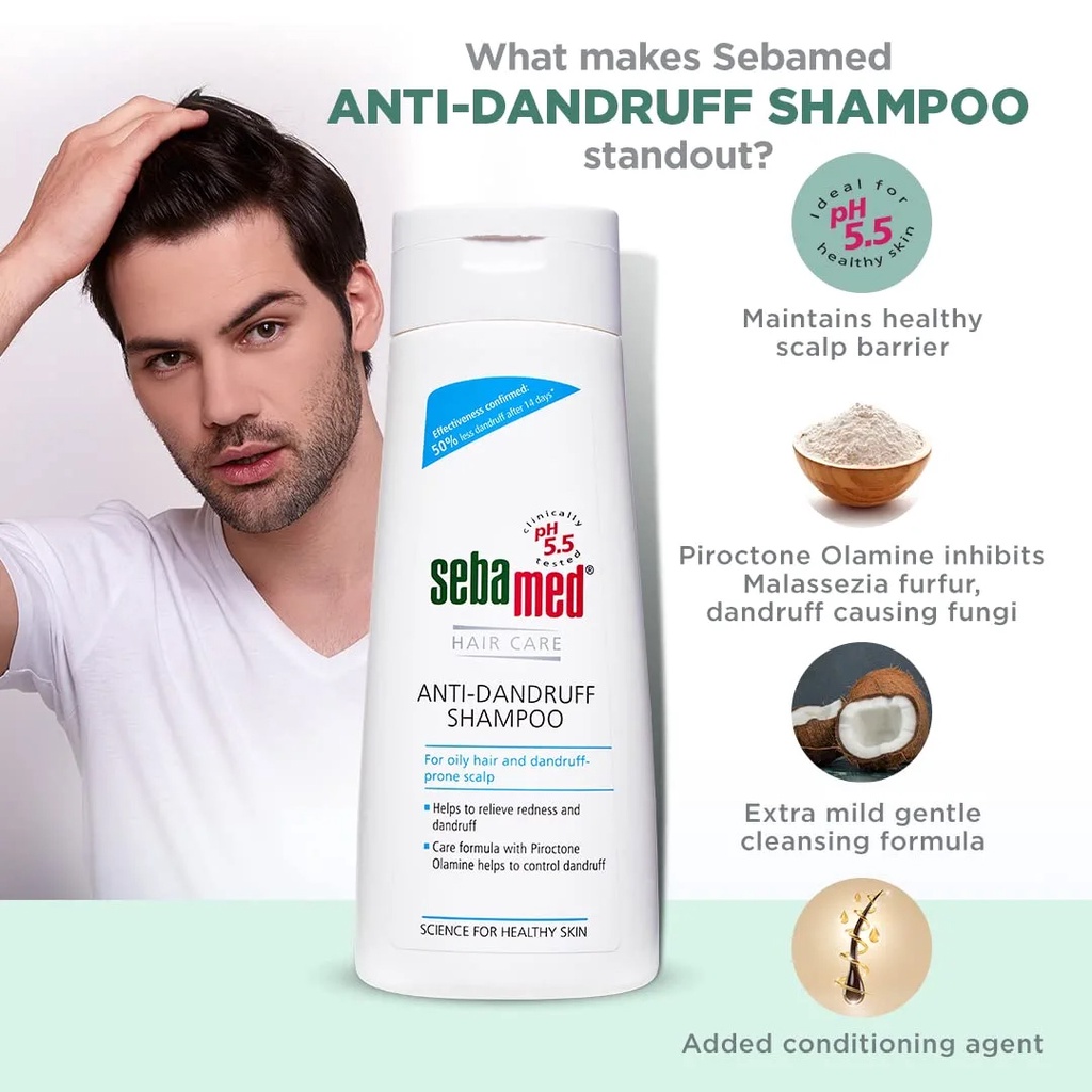 Sebamed Anti Dandruff Shampoo (200ml/400ml) ✔BPOM ✔Ori - Shampoo Anti Ketombe