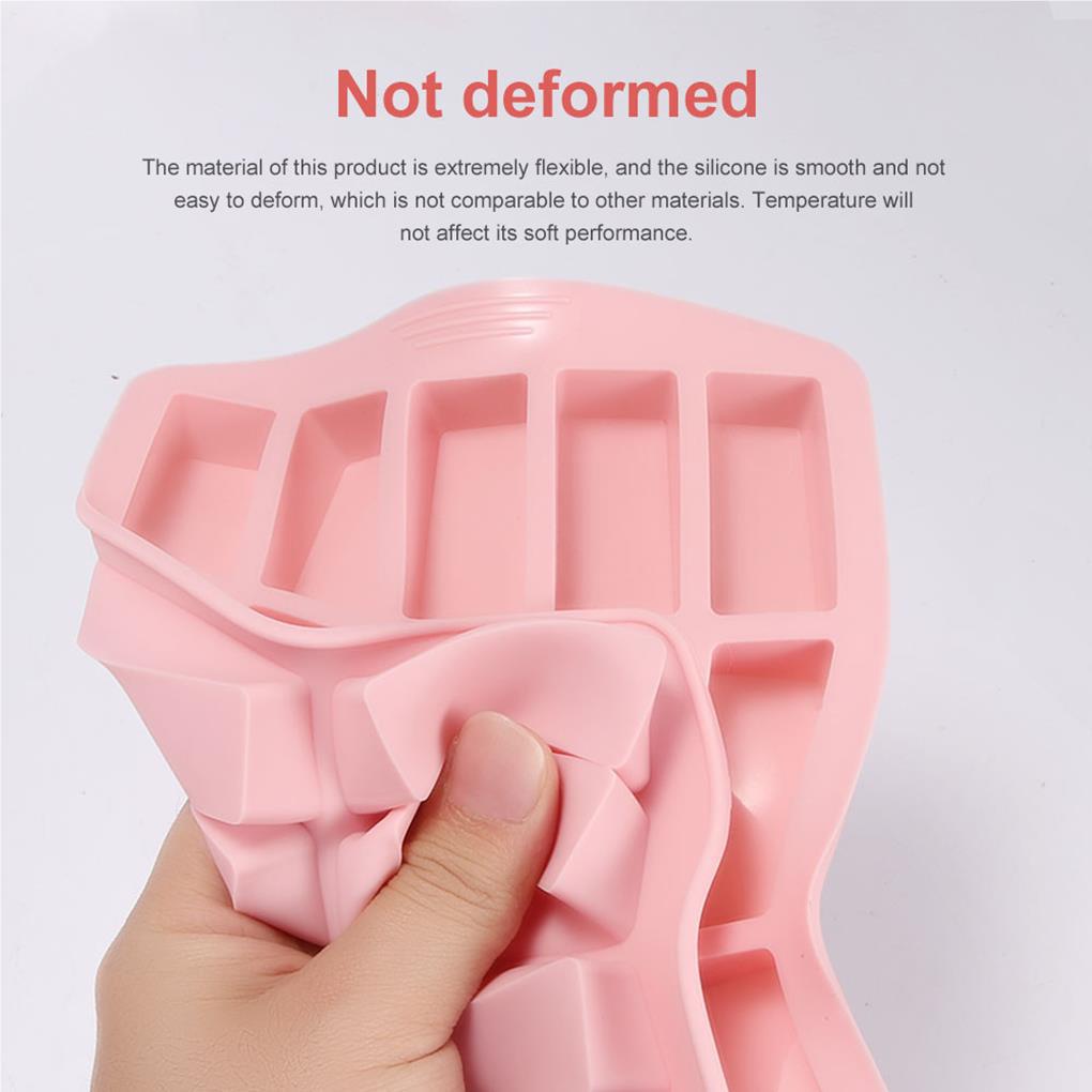 Cetakan Coklat Silikon Simple Cetakan Silikon Persegi Panjang Mold Tray Ice Candy Cake