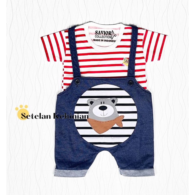 Set Baju Kodok Overall Baby Newborn 0-12bln All size Setelan Overall Bayi Laki Laki Lucu