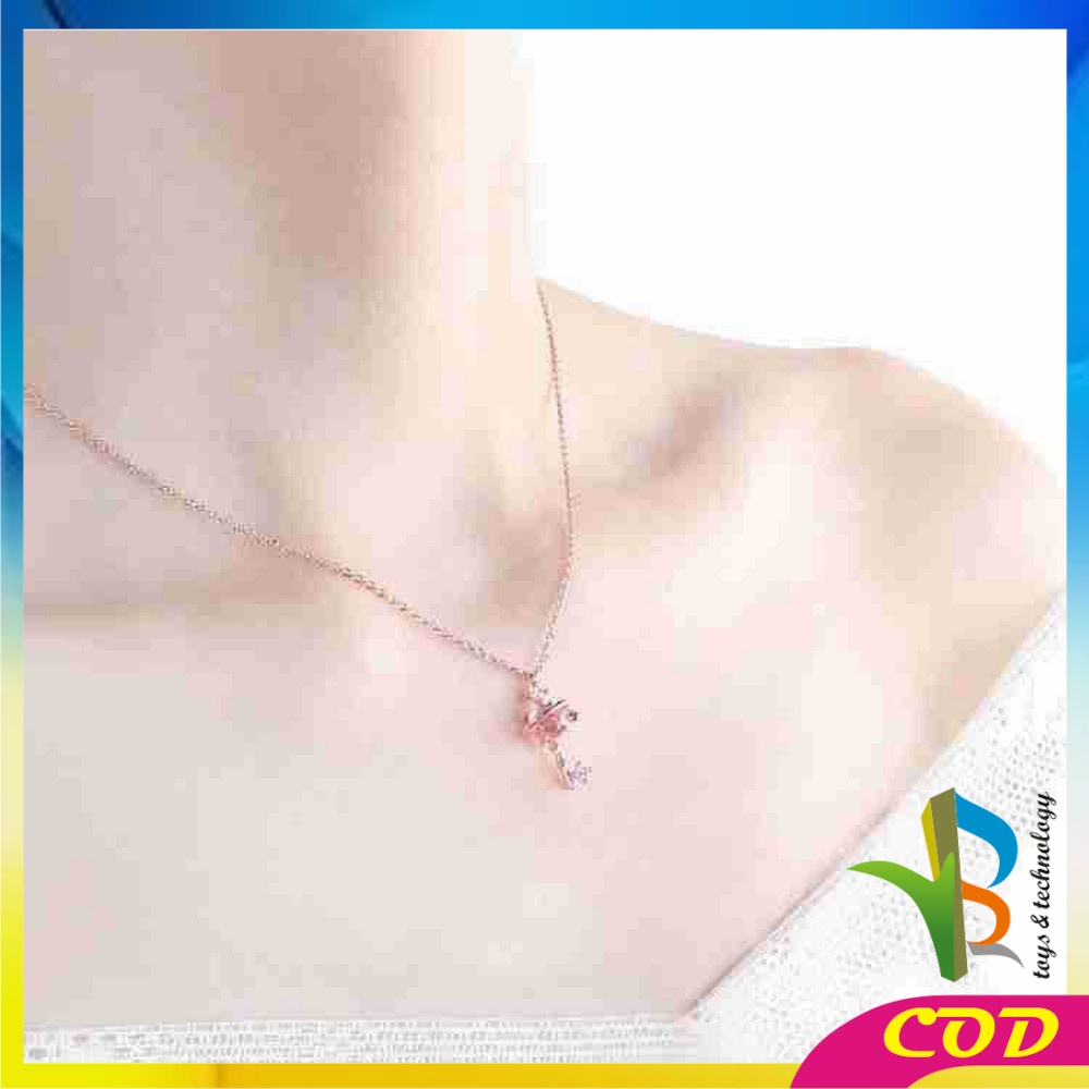 RB-K84 Kalung Titanium Wanita Korean Style Motif Planet Kalung Rantai Wanita Gelang Bintang Kunci Necklace Crystal